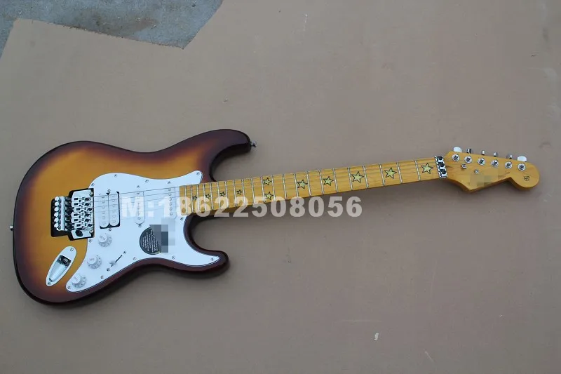 stratocaster стиль cs санберст электрогитары с st024 звезда inlay