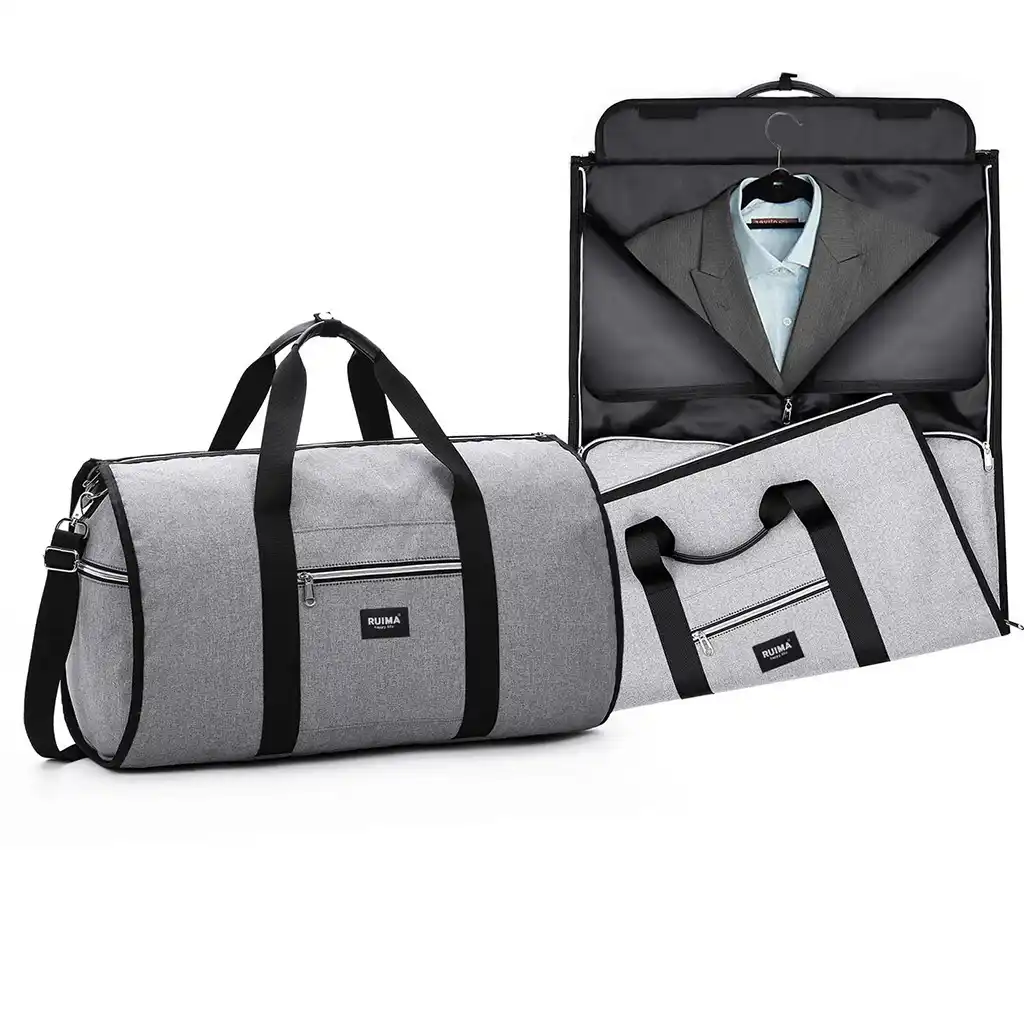 New 2 In 1 Travel Bag Shoulder Luggage Hangeroo Two One Garment Duffle Vacuum Storage Bags For Clothes Quality Gadget