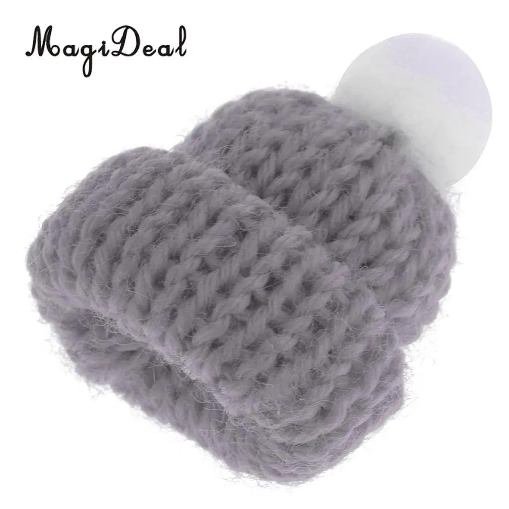 Lovely Miniature Mini Knit Hats for 1:12 Scale Dollhouse Miniature Home Shop Accessories Dolls House Interior Decoration Red
