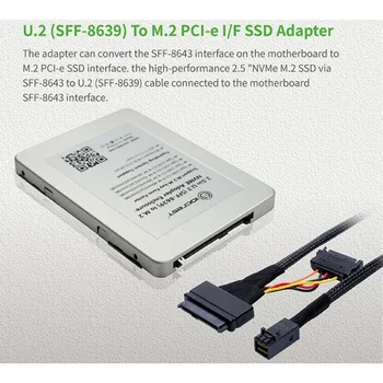 

M.2 Adapter M.2 NVMe SSD to PCI-e U.2 SFF-8639 Adapter PCIe M2 converter with enclosure for desktop