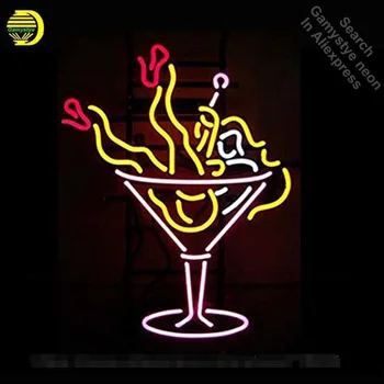Neon Sign for Cocktail Girl neon bulb Sign Beer pub Neon lights Sign glass Tube Handcraft Iconic Bulbs Super Bright club lamp
