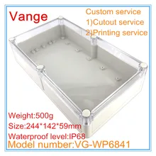 1 шт./лот IP68 водонепроницаемый инъекции ABS из серии "сделай сам", диаметр корпуса для профессионального электронного устройства услуга по нанесению индивидуальных 244*142*59 мм