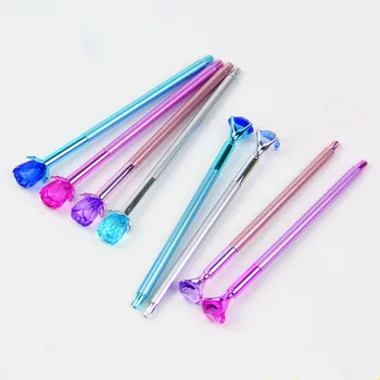 Fashion Ballpoint Pen Big Gem Metal Ball Pen With Large Diamond Magical Pen School Office Supplies Students Awards Gifts Writing 1