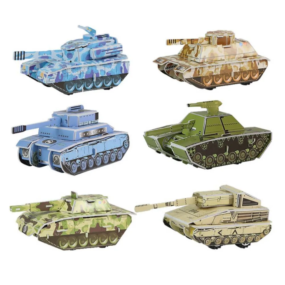 

3D tank paper stereoscopic model DIY puzzle kids learn growth game puzzles A gift for a child