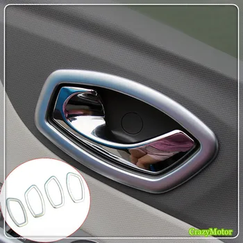 

2013-2018 For Renault Captur Kaptur Samsung QM3 Matte Inner Door Handle Bowl Decorative Cover Frame 4pcs/set