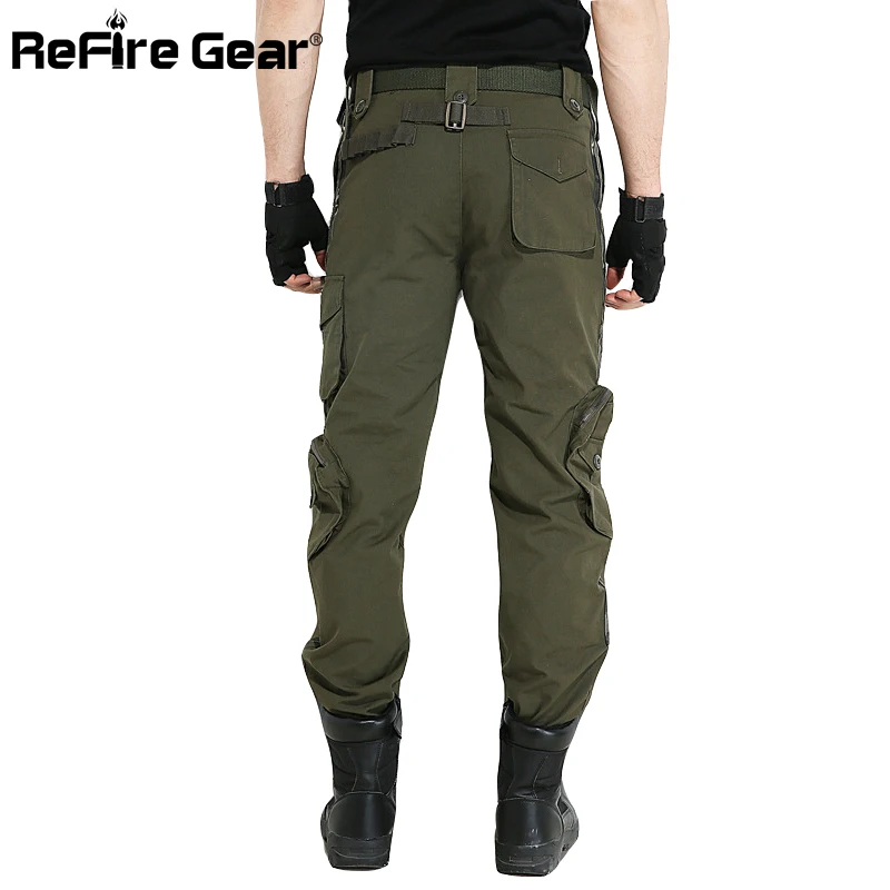 Refire gear армейские военные карго Брюки мужские SWAT мульти карманы хлопок