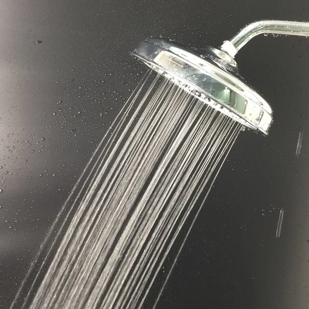 

8" High Pressure Rainfall Showerhead Angle-Adjustable Wall Mount Single-Setting Waterfall Shower Head Polshed Chrome