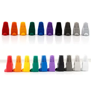 

Marsnaska 20pc RJ-45 Adapter Cap for 0.6mm Ethernet Network Cable Connector Plugs RJ45 Cat5 CAT6 Cover Cap Socket Boots Cap Head