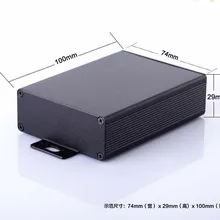 Алюминиевый корпус блок управления питанием экструзионный корпус 74x29x100 мм DIY алюминиевый корпус для электроники корпус