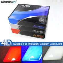 KAMMURI Styling Traseira 4D Crachá Luz Logotipo Do Carro para Mitsubishi GALANT 09 Lancer LIONCEL Zinger ASX CUV Luz Emblema Traseiro