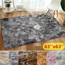 Мягкие домашние современные шаги шелковые коврики Противоскользящий меховой коврик лохматый дом гостиная/спальня Пушистый Плюшевый коврик 160*160 см