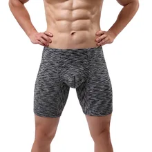 HEFLASHOR шорты мужские Длинные Нижнее белье модные камуфляжные Боксеры Шорты мужские свободные U выпуклый дизайн Сексуальная Спортивная одежда Короткие трусы