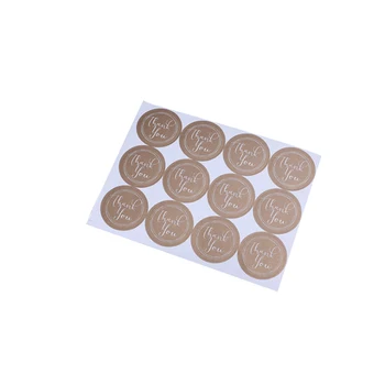 

120Pcs/lot Kraft Paper Thank you Sealing Sticker Cake Baking Sealing label Sticker Or Envelope DIY Lable Sticker