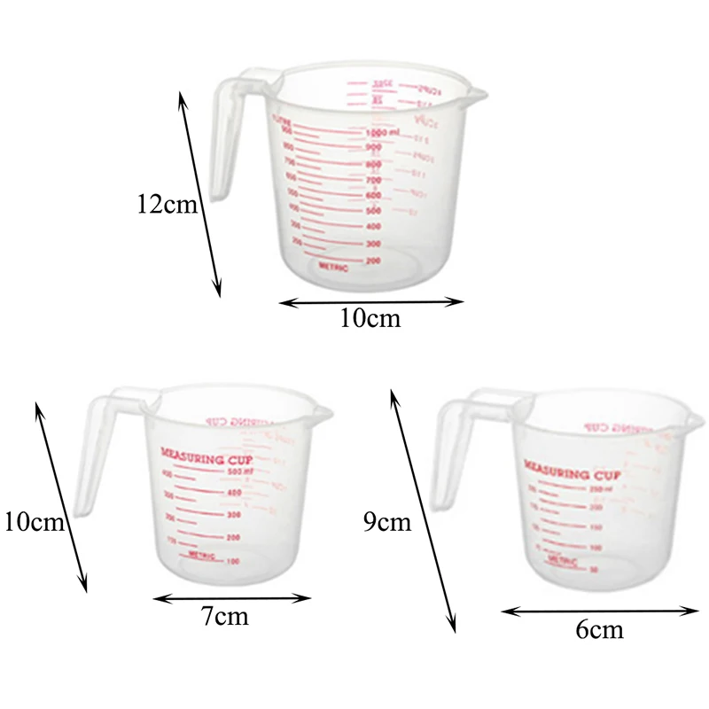 1 шт. 250/500/1000ML PP Пластик фляга цифровая мерная чаша шкала цилиндра измерения Стекло лаборатория инструменты