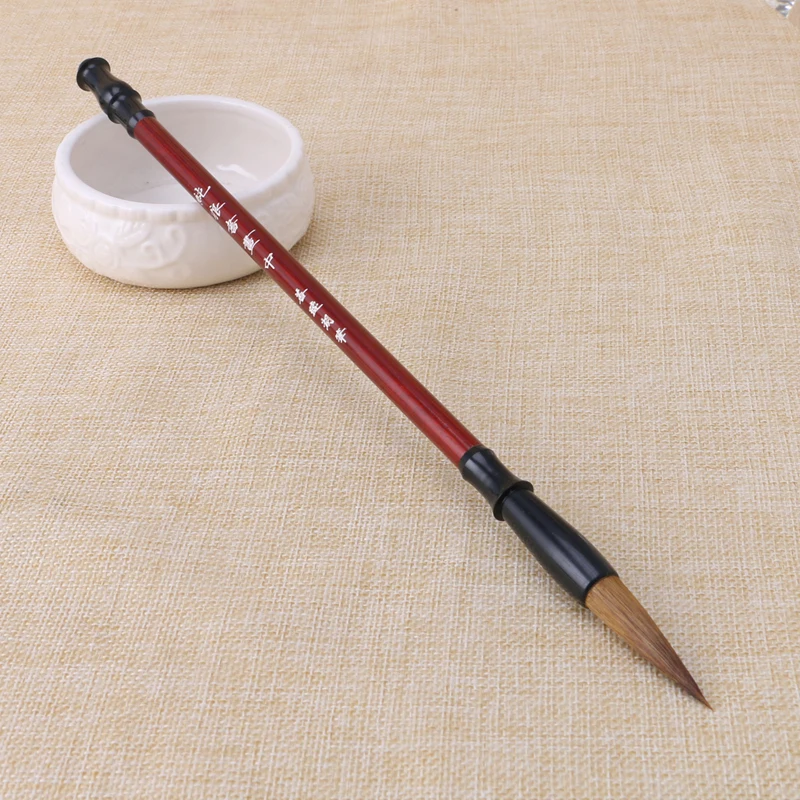 

2019 New 1PC Chinese Calligraphy Brushes Pen Wolf Hair Writing Brush Wooden Handle
