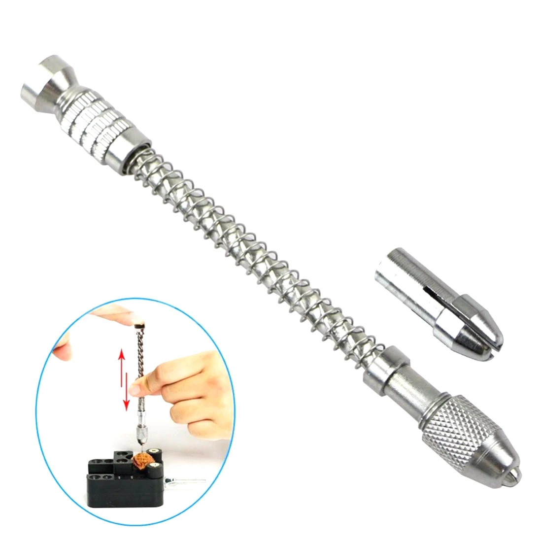 

Mini Micro Aluminum 0.2-2mm Hand Drill With Keyless Chuck Drilling Rotary Tool For Woodworking Plastic,Walnut,Rubber