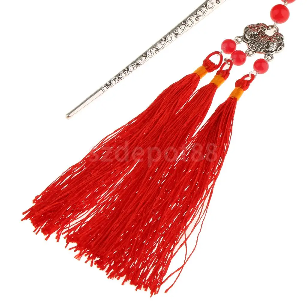 Заколка для волос с цветами Kanzashi Tassel Chignon Винтаж для кимоно Hanfu