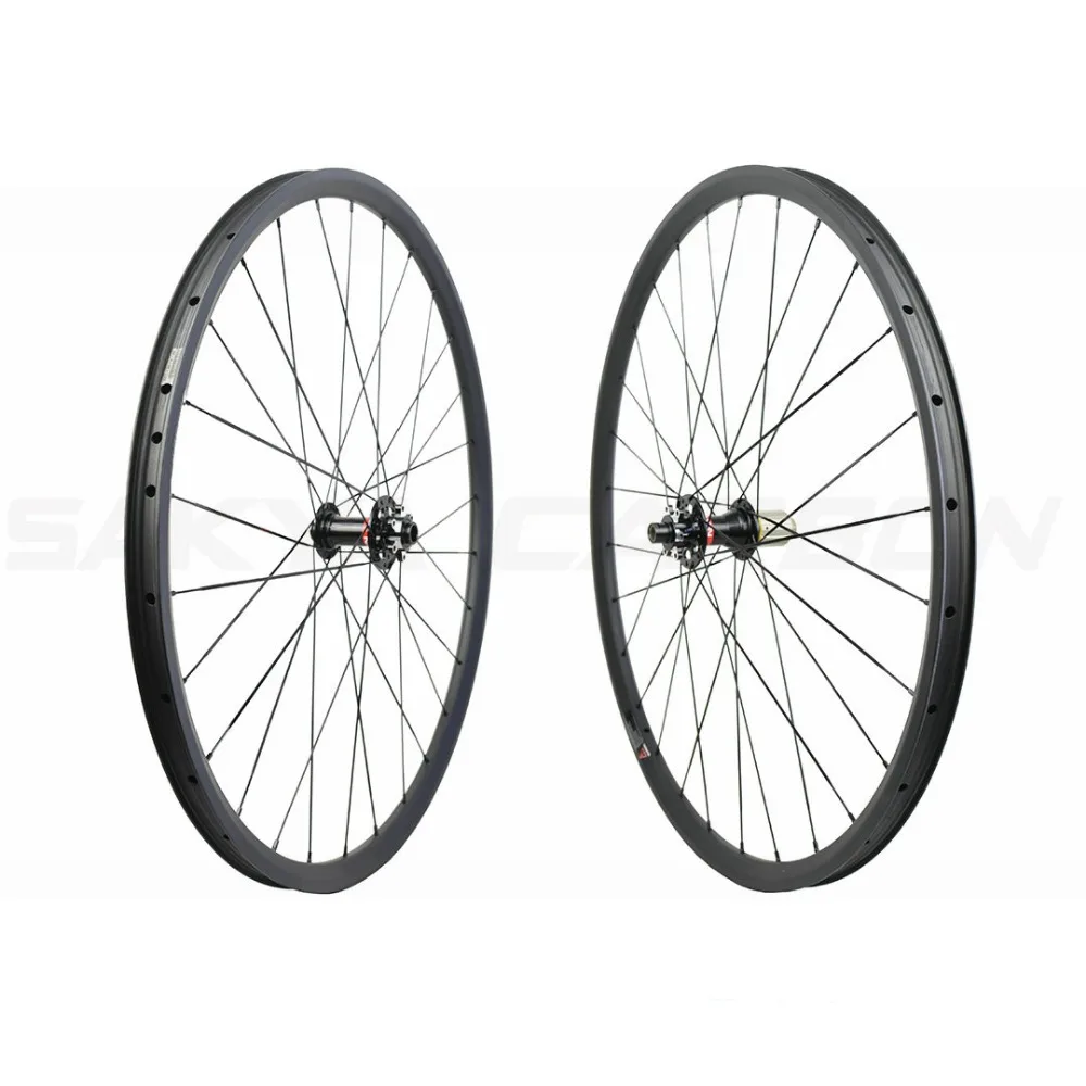 Top MTB  AM carbon wheels 29er carbon wheels deep 25mm wide 30mm fwith novatec mtb hub 4