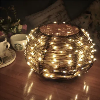 

2M 20 LED Copper Wire Fairy Garland Lamp LED String Lights Christmas Wedding Home Party Decoration Powered By CR2032 Battery
