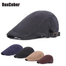 RoxCober Регулируемая береты наружная шляпа в стиле Гэтсби Солнцезащитная дышащая кепка газетчика Женская Мужская однотонная плоская береты шапка