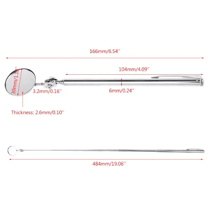 55cm Telescopic Inspection Mirror Car Angle View Tool Repair Extends up to 22\ 55cm Telescopic Inspection Mirror Car Angle View Tool Repair Extends up to 22\