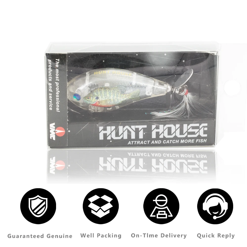 Hunthouse prop crankbait новая приманка для ловли окуня плавающая poisson nageur рыболовные воблеры kunstaas 60 мм 13 г Лучшая цена Перо хвоста