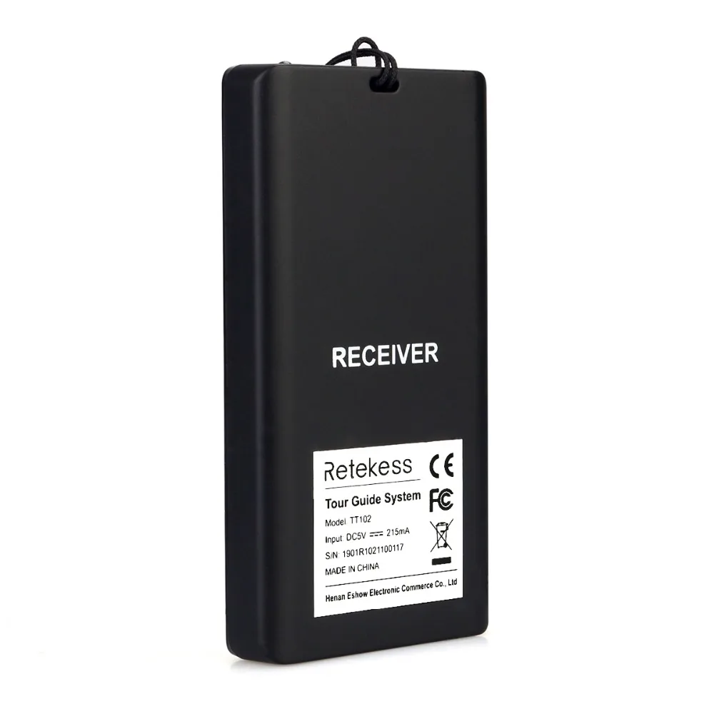 RETEKESS TT102 اللاسلكية الصوت استقبال 99 قناة 195-230 MHz ل مرشد سياحي اجتماع نظام المتزامن تفسير