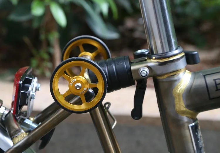 Best 1pair Super Lightweight easywheel For Brompton black/silver/gold 0 Best 1pair Super Lightweight easywheel For Brompton black/silver/gold 0