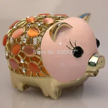 Прекрасный новейший горячий милый поросенок косметическая коробка ювелирные изделия брелок коробка для хранения подарка аксессуары коробка контейнер для хранения, розовый, 7,8*5,5*5,3 см