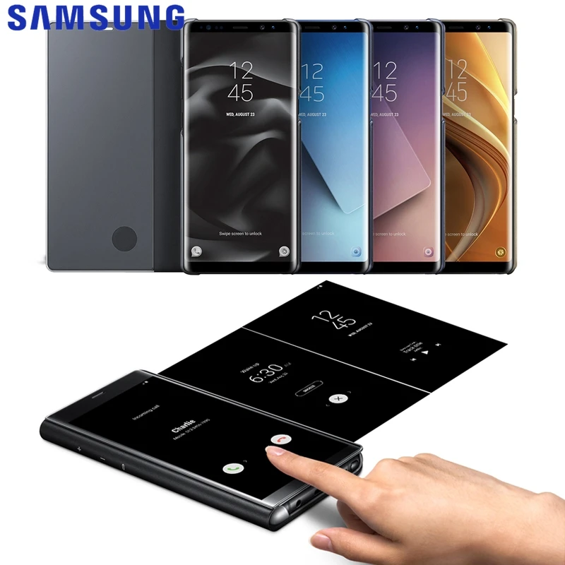 Оригинальный samsung вертикальный зеркальный защитный чехол для телефона Galaxy Note8 N9500