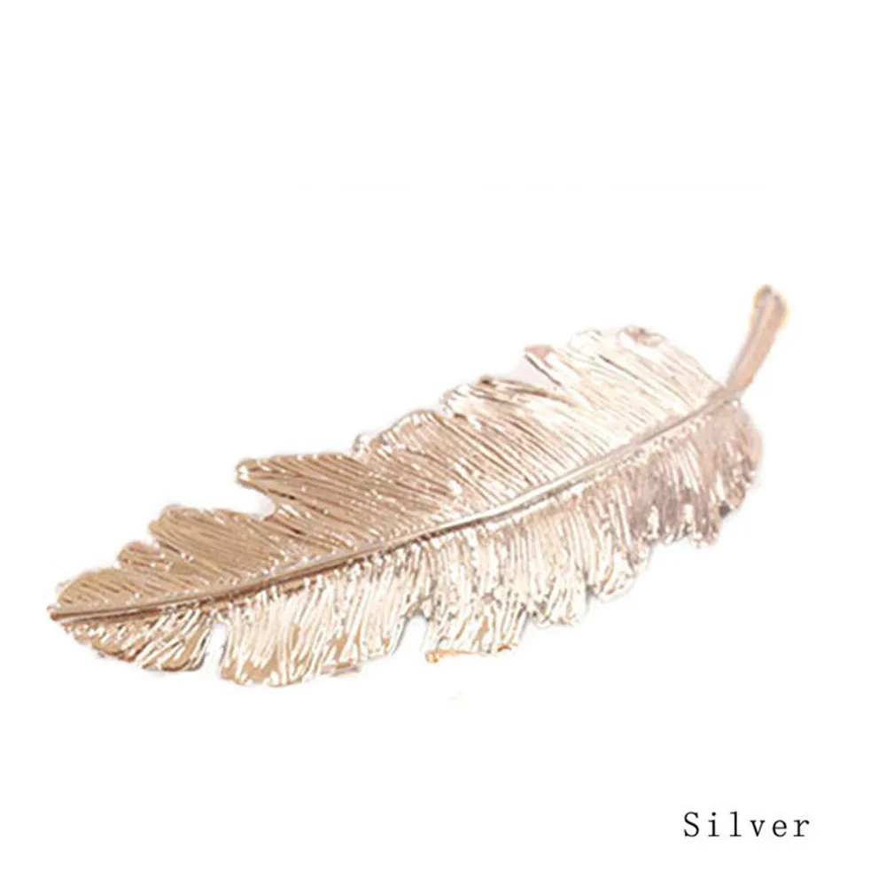 1Pcs Fashion Metal Leaf Shape Hair Clip Barrettes Crystal Pearl Hairpin Barrette Color Feather Hair Claws Hair Styling Tool 1Pcs Fashion Metal Leaf Shape Hair Clip Barrettes Crystal Pearl Hairpin Barrette Color Feather Hair Claws Hair Styling Tool