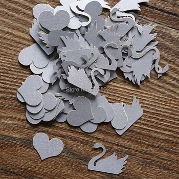 

Swan Confetti, Baby Shower party table scatter,swan party confetti,silver table decor,die cut, sracpbooking