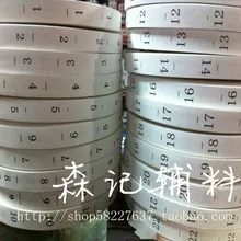 Размеры label вшивным ярлыком моющийся прочный Цвет для одежды торговой марки детей оптом 1 до 50 2500 шт./roll