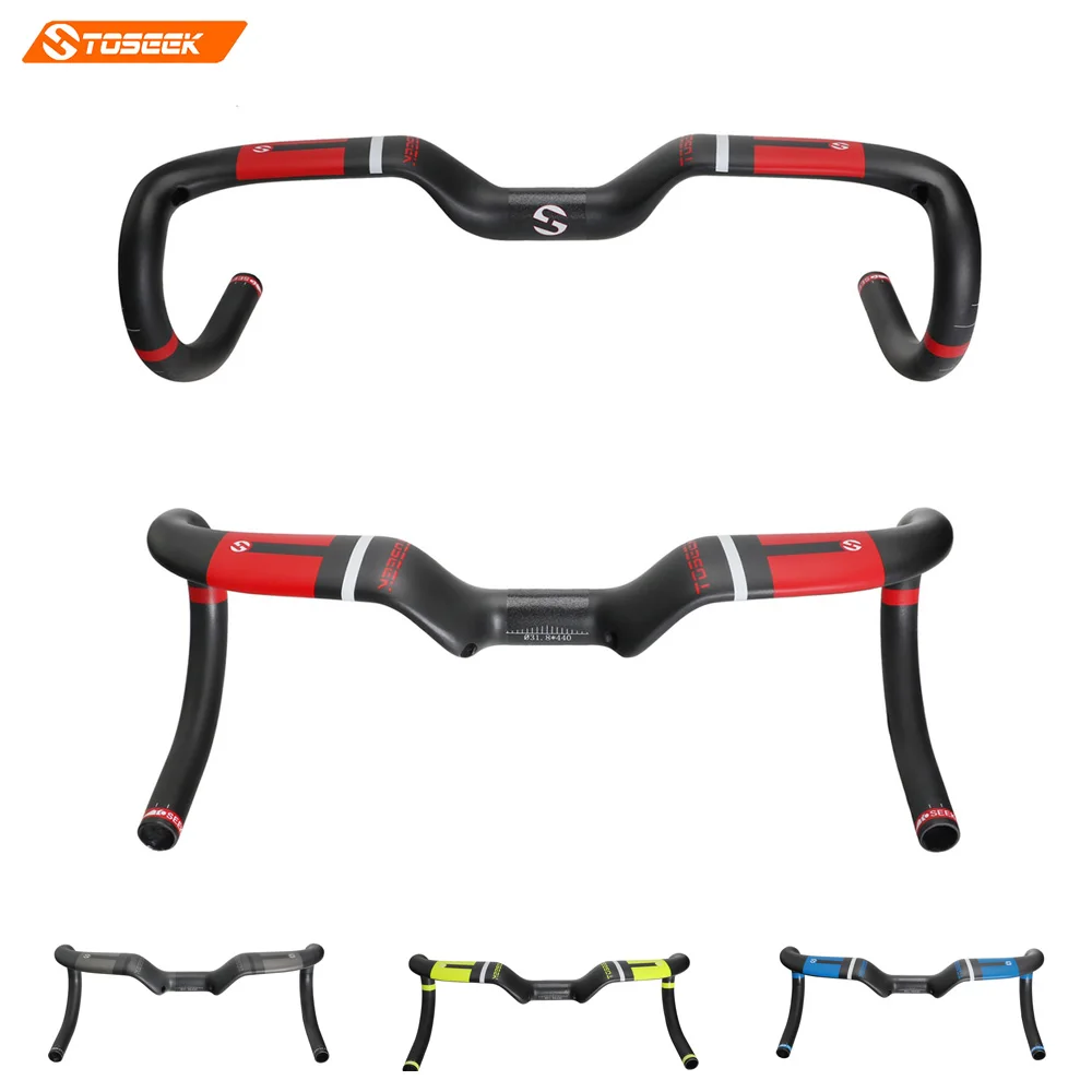 Toseek Racing Handlebar 290g Carbon Handlebar Road Bicycle Handlebar