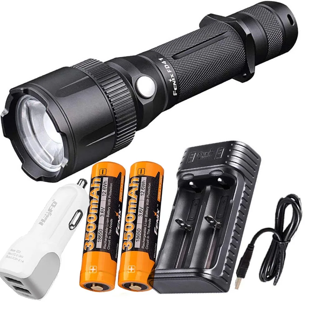 

Fenix FD41 900 Lumen CREE LED adjustable focus (zoom-able) Flashlight with battery and car charger