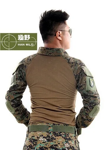 Тактические Военные мужские с наколенниками multicamo Военная Рубашка s-xxl