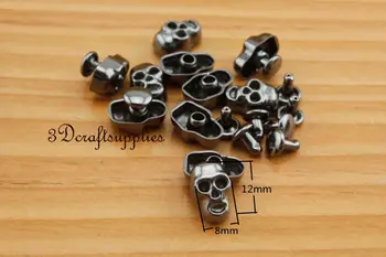 

rivets leather rivet bag clothing shoes skull 20 sets 12 mm gunmetal i11