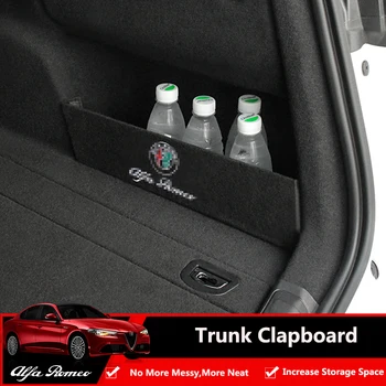

QHCP Car Trunk Clapboard Organizer Board Side Partition Storage Plate Stowing Tidying Baffle 1Pcs Special For Alfa Romeo Stelvio
