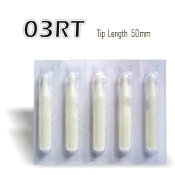 

50Pcs White Short Disposable Tattoo Tips 3RT Sterile Assorted Plastic Tattoo Tubes