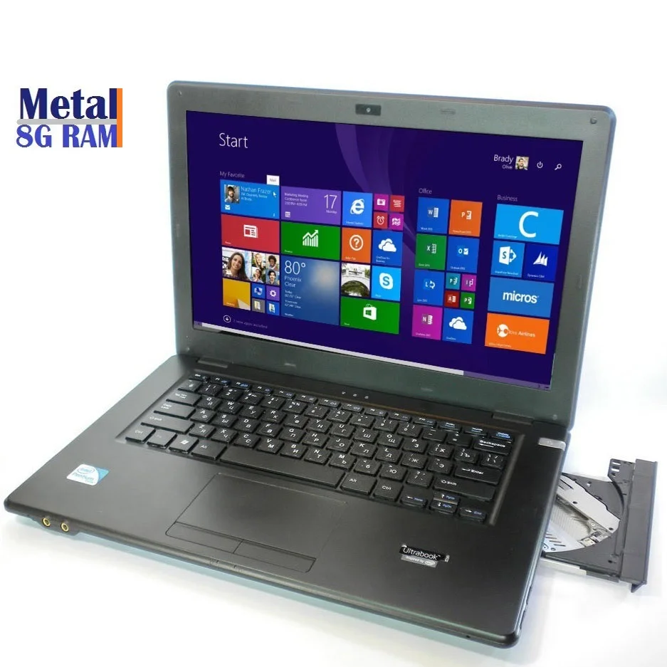 Metal Notebook DVD 8GB RAM+500GB HDD 14\