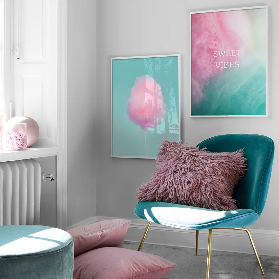 Sweet-Vibes-Cotton-Candy-Nordic-Posters-And-Prints-Wall-Art-Canvas-Painting-Wall-Pictures-For-Living (1)