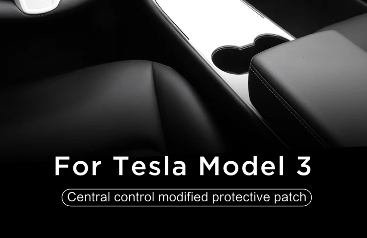LUCKEASY автомобиля Центральная панель управления защитная патч для Tesla модель 3- из пластика ABS, имитация углеродного волокна красный белый 3 шт./компл