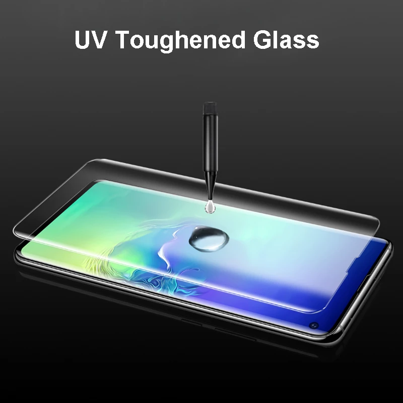 

For Samsung Galaxy S10 S10 plus full glue tempered glass UV Nano Liquid protective film for Galaxy S7 edge S8 screen protector