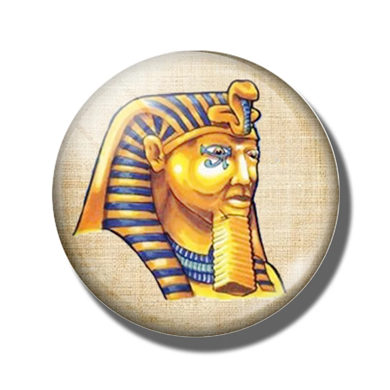 Египетский 30 мм магнит на холодильник Древний Египет египетская культура стеклянный кабошон, магнитные наклейки на холодильник держатель для заметок домашний декор - Цвет: PACK OF 1