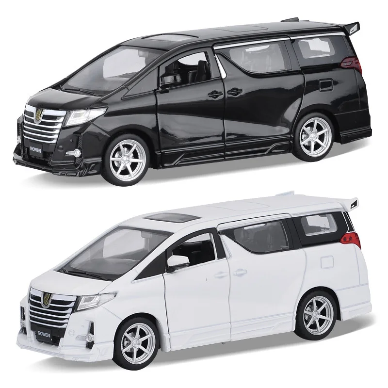 1:32 Alphard MPV модель из сплава металлические игрушечные машинки, открываемая дверь, звуковой светильник, литые под давлением автомобильные игрушки для детей и взрослых, коллекция подарков