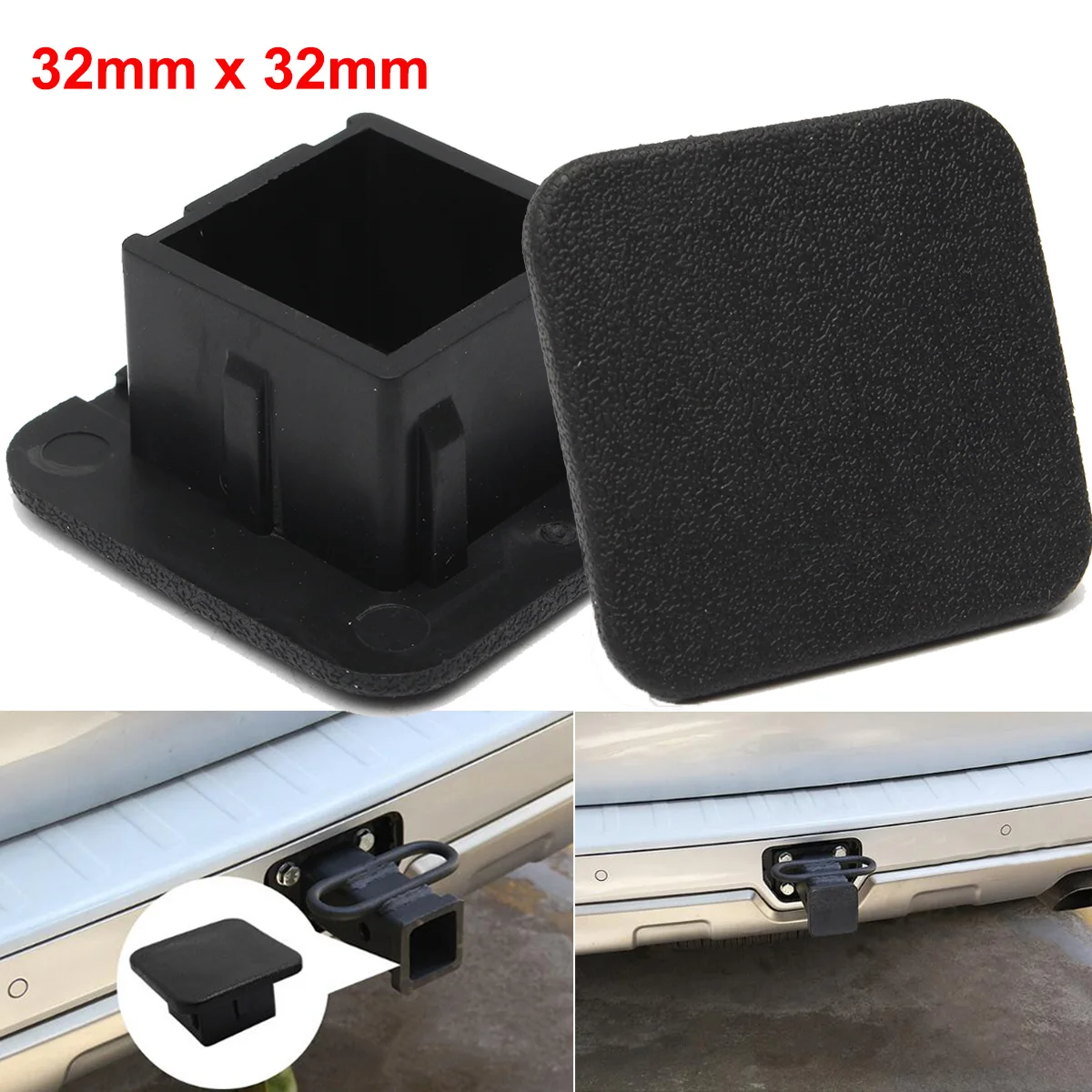 

2pcs 1-1/4" Trailer Hitch Tube Plug Receiver Cover Dust Protecter for Jeep for Ford for GMC For Toyota