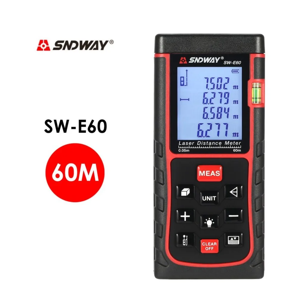 

SNDWAY 40 60 70 80 100M Handheld Laser Distance Meter Range Finder Trena Laser Rangefinder Laser Tape Measure Distance Tool