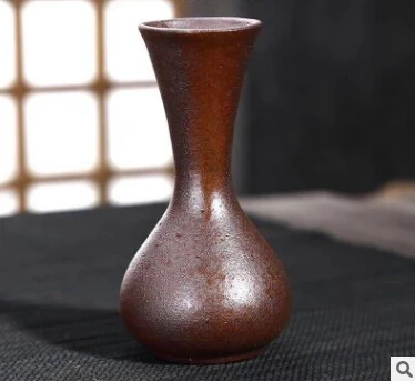 Классическая кофейная керамическая ваза, китайское искусство и ремесла, Декор, фарфоровая ваза для цветов, креативное украшение дома - Цвет: 3