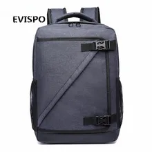 2016 мужская Рюкзак Черного Нейлона EVISPO Водонепроницаемая Сумка Рюкзак для Мужчин Mochila 16.5 Дюймов Портативный Ноутбук Сумка для Компьютера