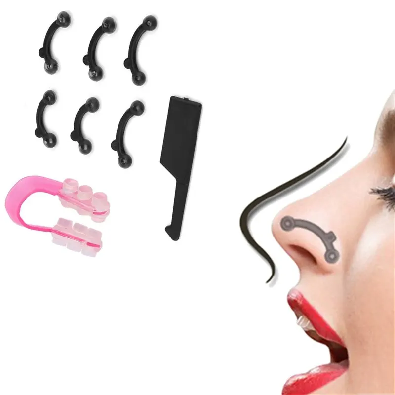 

3PCS/Set Nose Clipper Bridge Straightening Nose Up Lifting Shaping Shaper Clip Nose Corrector Nose Massager Makeup Tool